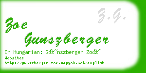 zoe gunszberger business card